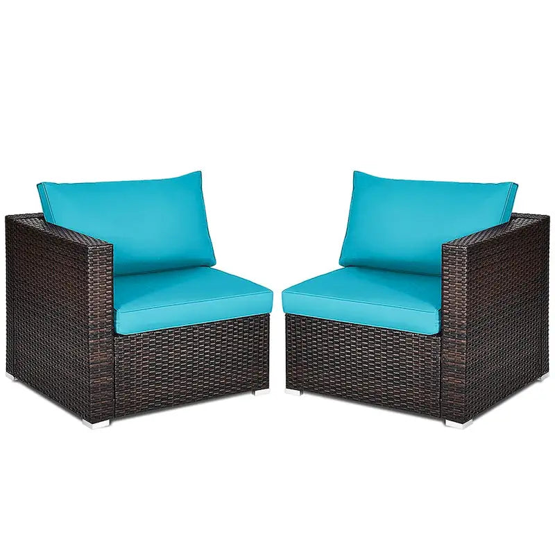 Ensemble de canapé d'angle en rotin Costway 4 pièces pour patio - Voir les détails