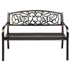 Banc de jardin Costway, mobilier d'extérieur, canapé deux places pour porche ou allée - Voir les détails