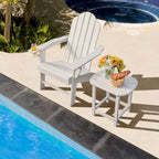 Ensemble de 2 chaises Adirondack et table d'appoint Costway pour patio, résistant aux intempéries