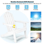 Ensemble de 2 chaises Adirondack et table d'appoint Costway pour patio, résistant aux intempéries