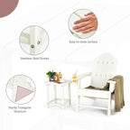 Ensemble de 2 chaises Adirondack et table d'appoint Costway pour patio, résistant aux intempéries