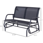 Balancelle double d'extérieur pour 2 personnes, fauteuil à bascule pour patio