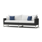 Ensemble de sièges de patio extérieurs Milo Espresso 8 pièces Sunbrella avec mécanisme à bascule