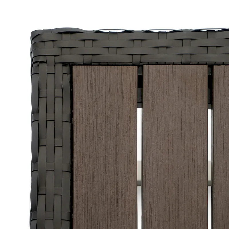 Ensemble de sièges de patio extérieurs Milo Espresso 8 pièces Sunbrella avec mécanisme à bascule