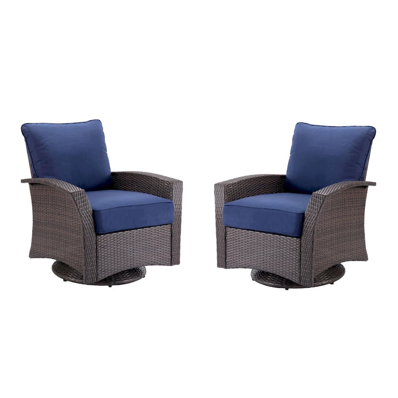Fauteuil pivotant en tissu Williamsport 2 pièces