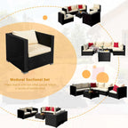Chaise de patio extérieure Vrakae 2 pièces en rotin tressé