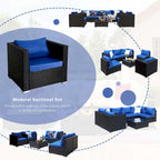 Chaise de patio extérieure Vrakae 2 pièces en rotin tressé
