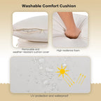 Ensemble de patio 4 pièces de style moderne du milieu du siècle : canapé deux places, chaises et table en bois d’acacia