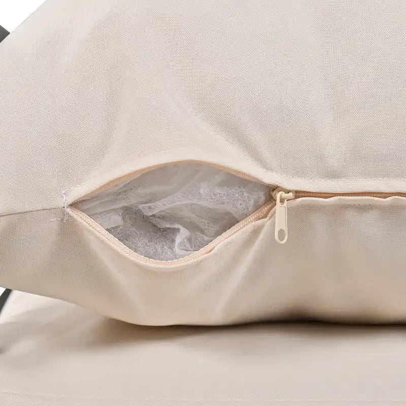 Ensemble de canapé d'extérieur en acier en forme de U, 4 pièces, pour plusieurs personnes, avec table basse et coussins.