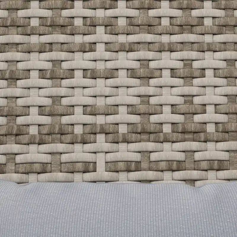 Fauteuil Adirondack Outsunny en osier pour 2 personnes avec coussins et repose-pieds, fauteuil de foyer en rotin PE