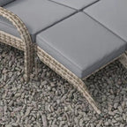 Fauteuil Adirondack Outsunny en osier pour 2 personnes avec coussins et repose-pieds, fauteuil de foyer en rotin PE