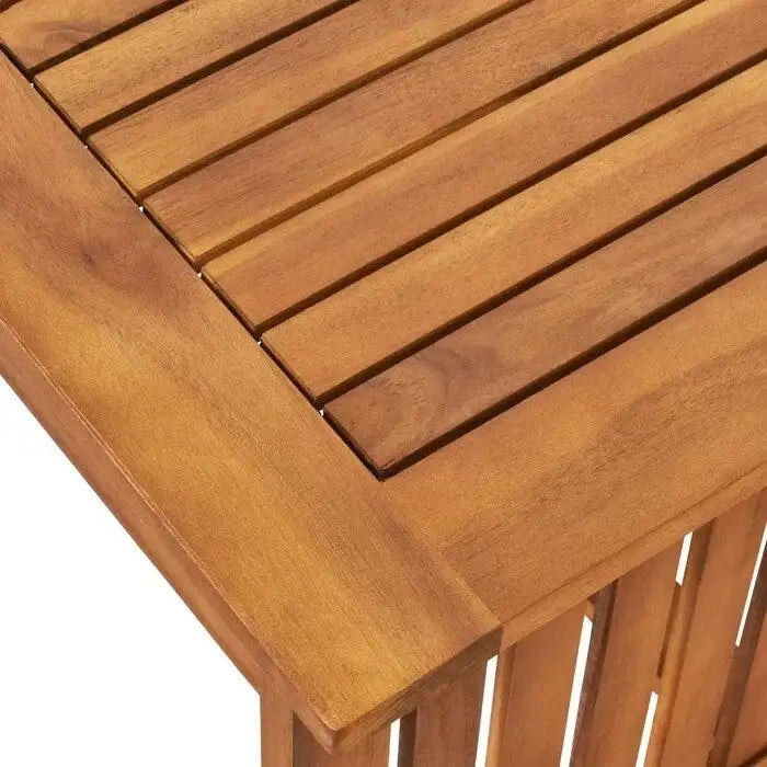 Ensemble de canapé d'extérieur en bois d'acacia avec coussins résistants à l'eau, 4 pièces, patine marron / bleu turquoise