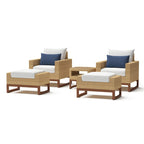 Ensemble de fauteuil club et repose-pieds d'extérieur Mili Sunbrella 5 pièces