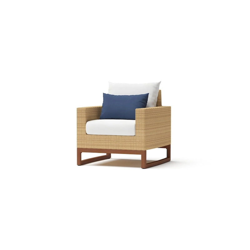 Ensemble de fauteuil club et repose-pieds d'extérieur Mili Sunbrella 5 pièces