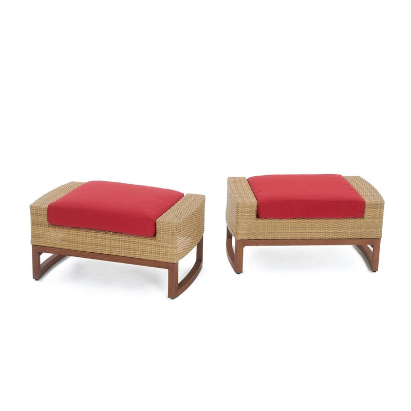 Ensemble de fauteuil club et repose-pieds d'extérieur Mili Sunbrella 5 pièces