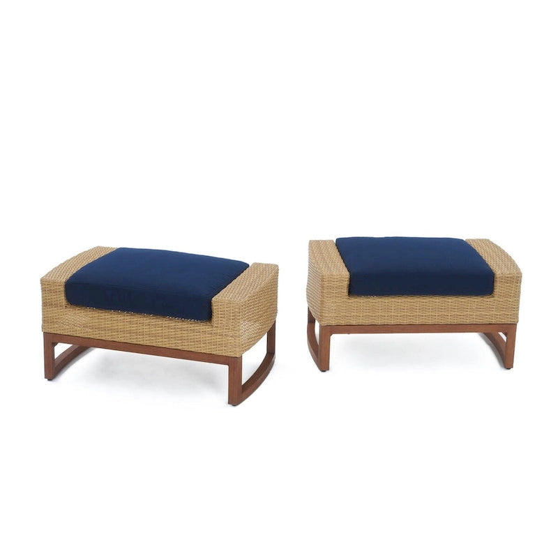 Ensemble de fauteuil club et repose-pieds d'extérieur Mili Sunbrella 5 pièces