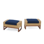 Ensemble de fauteuil club et repose-pieds d'extérieur Mili Sunbrella 5 pièces