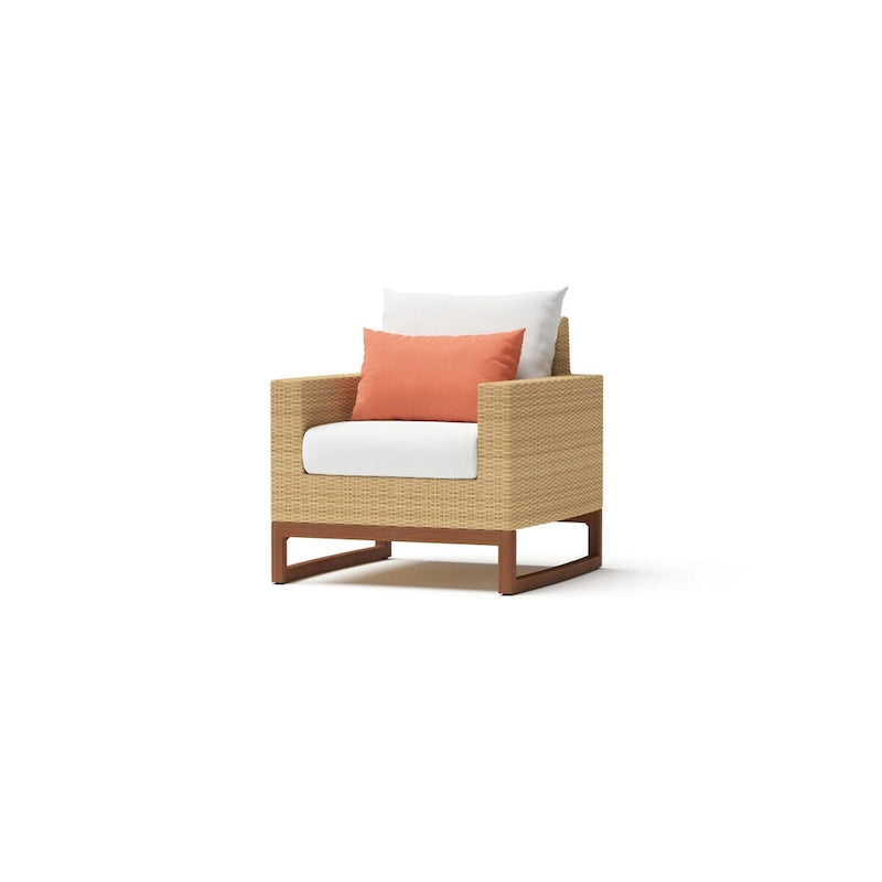 Ensemble de fauteuil club et repose-pieds d'extérieur Mili Sunbrella 5 pièces
