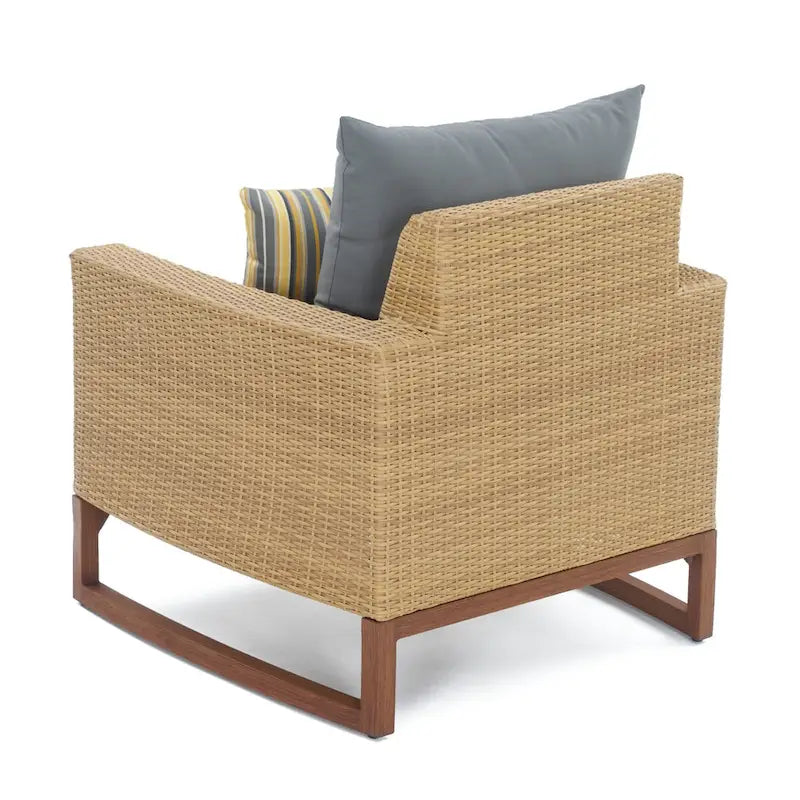 Ensemble de fauteuil club et repose-pieds d'extérieur Mili Sunbrella 5 pièces