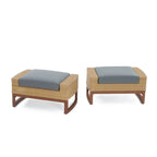 Ensemble de fauteuil club et repose-pieds d'extérieur Mili Sunbrella 5 pièces