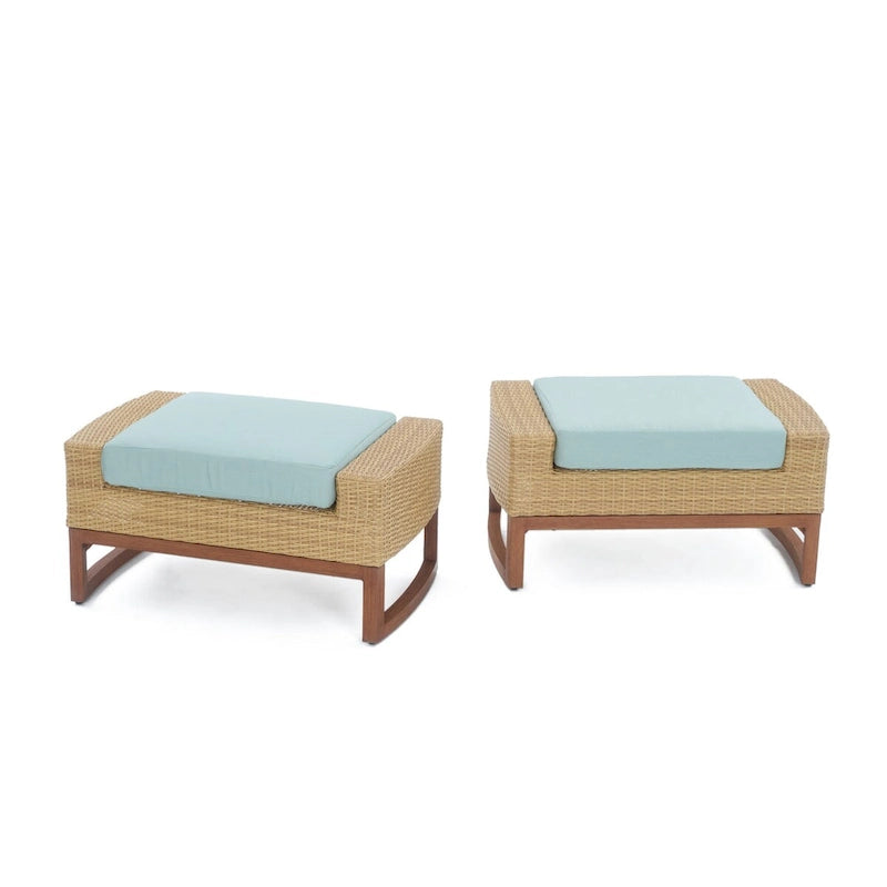 Ensemble de fauteuil club et repose-pieds d'extérieur Mili Sunbrella 5 pièces
