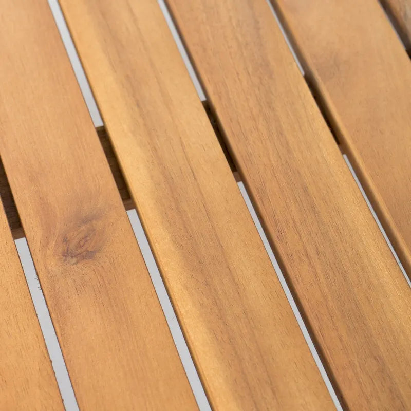 Ensemble de conversation de patio en bois 4 pièces avec table et coussins en bois d'acacia