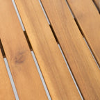 Ensemble de conversation de patio en bois 4 pièces avec table et coussins en bois d'acacia