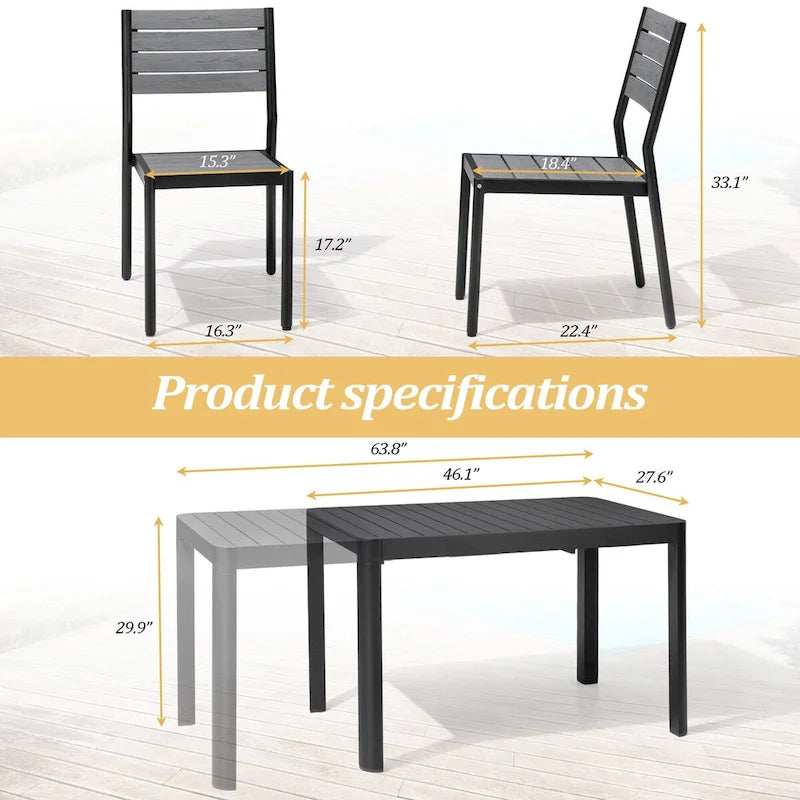 Ensemble de mobilier de salle à manger d'extérieur Pellabant 5/7 pièces - Non disponible