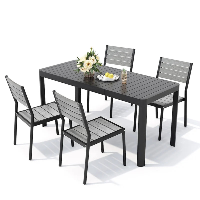 Ensemble de mobilier de salle à manger d'extérieur Pellabant 5/7 pièces - Non disponible