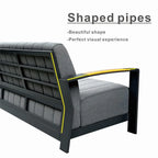 Ensemble de conversation de patio en acrylique 4 pièces avec table foyer et barbecue