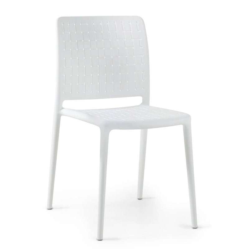 Chaises d'appoint empilables modernes WRGHOME pour terrasse, intérieur/extérieur (lot de 2) - 84,2 cm H x 47 cm L x 55,5 cm P