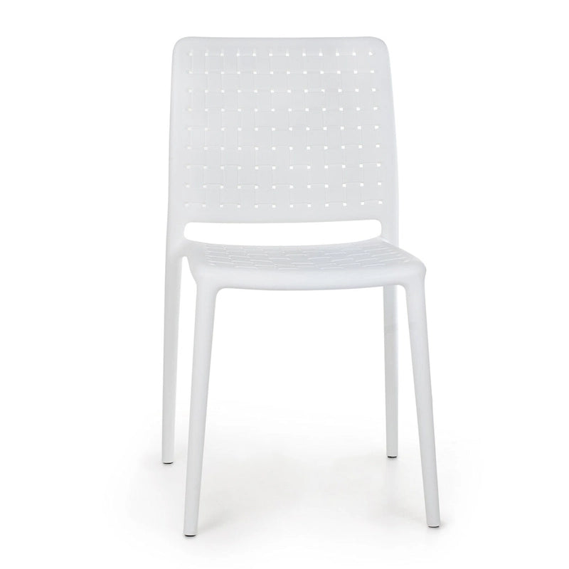 Chaises d'appoint empilables modernes WRGHOME pour terrasse, intérieur/extérieur (lot de 2) - 84,2 cm H x 47 cm L x 55,5 cm P