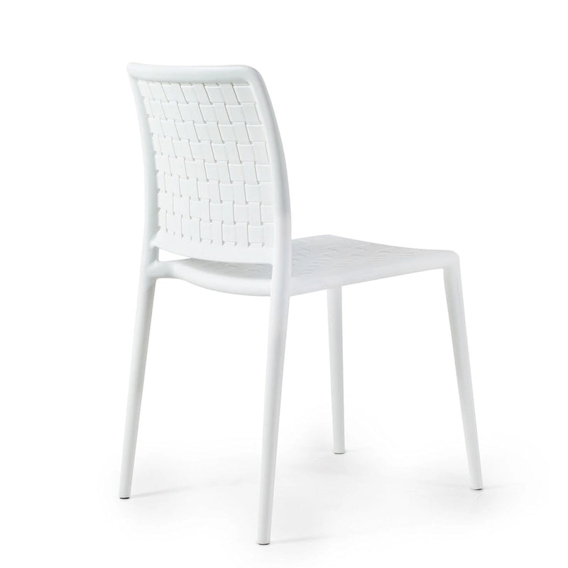 Chaises d'appoint empilables modernes WRGHOME pour terrasse, intérieur/extérieur (lot de 2) - 84,2 cm H x 47 cm L x 55,5 cm P