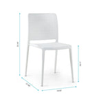 Chaises d'appoint empilables modernes WRGHOME pour terrasse, intérieur/extérieur (lot de 2) - 84,2 cm H x 47 cm L x 55,5 cm P