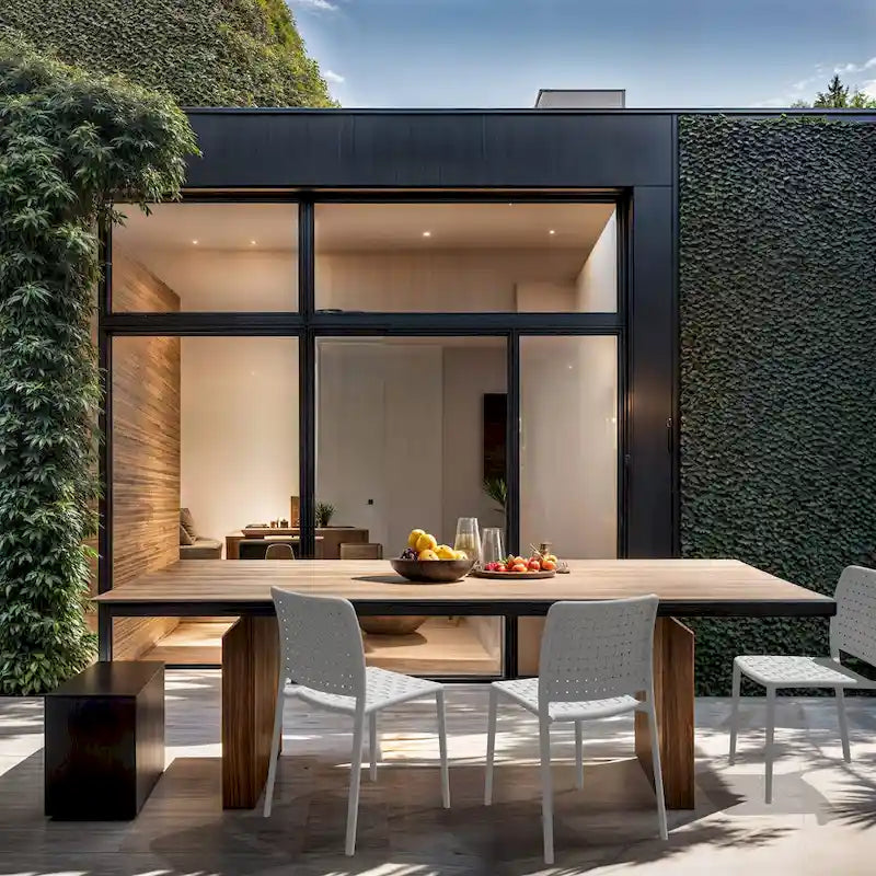 Chaises d'appoint empilables modernes WRGHOME pour terrasse, intérieur/extérieur (lot de 2) - 84,2 cm H x 47 cm L x 55,5 cm P