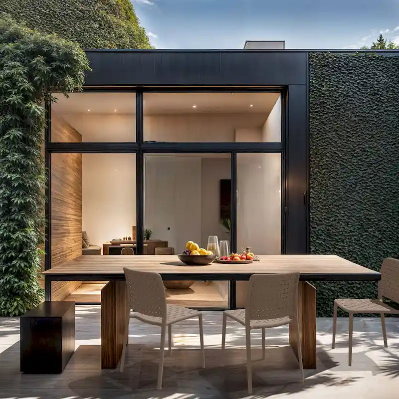 Chaises d'appoint empilables modernes WRGHOME pour terrasse, intérieur/extérieur (lot de 2) - 84,2 cm H x 47 cm L x 55,5 cm P