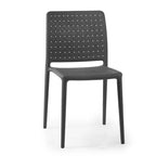 Chaises d'appoint empilables modernes WRGHOME pour terrasse, intérieur/extérieur (lot de 2) - 84,2 cm H x 47 cm L x 55,5 cm P