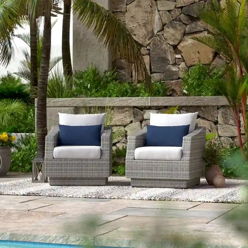 Cannes 2 Pièces Sunbrella Fauteuils de jardin club d'extérieur