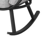 Fauteuil à bascule d'extérieur VredHom en forme d'œuf avec coussin et auvent pliable