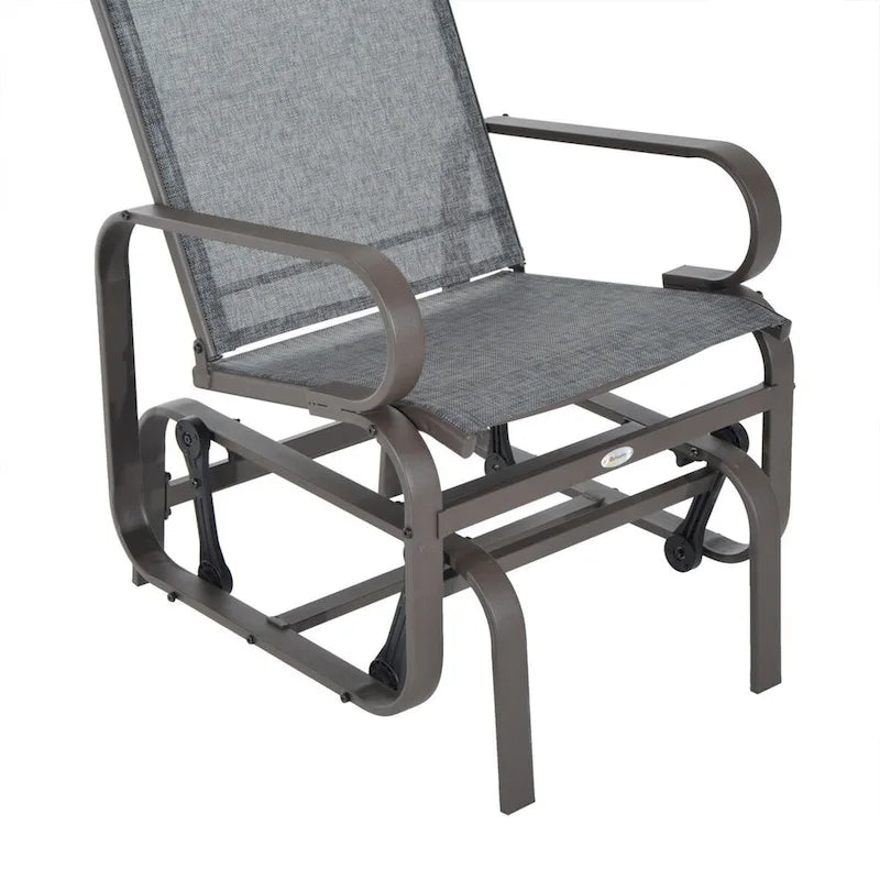 Fauteuil berçant d'extérieur avec mécanisme de bascule fluide