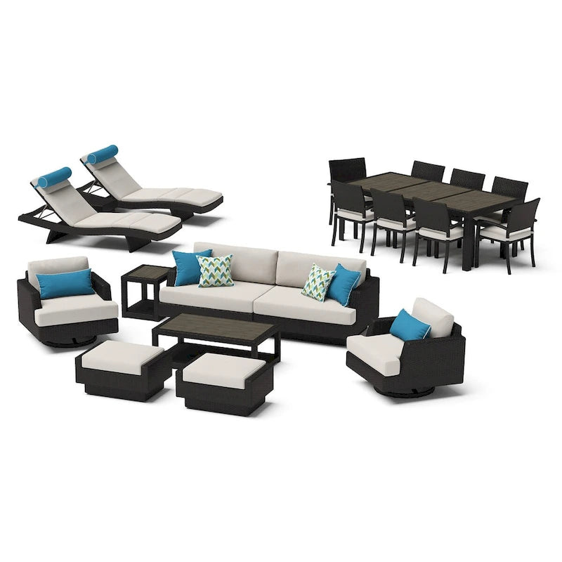 Ensemble de jardin Portofino Comfort 19 pièces Sunbrella Motion Estate