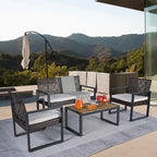 Ensemble de mobilier de patio 4 pièces WW