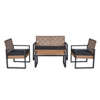 Ensemble de mobilier de patio 4 pièces WW