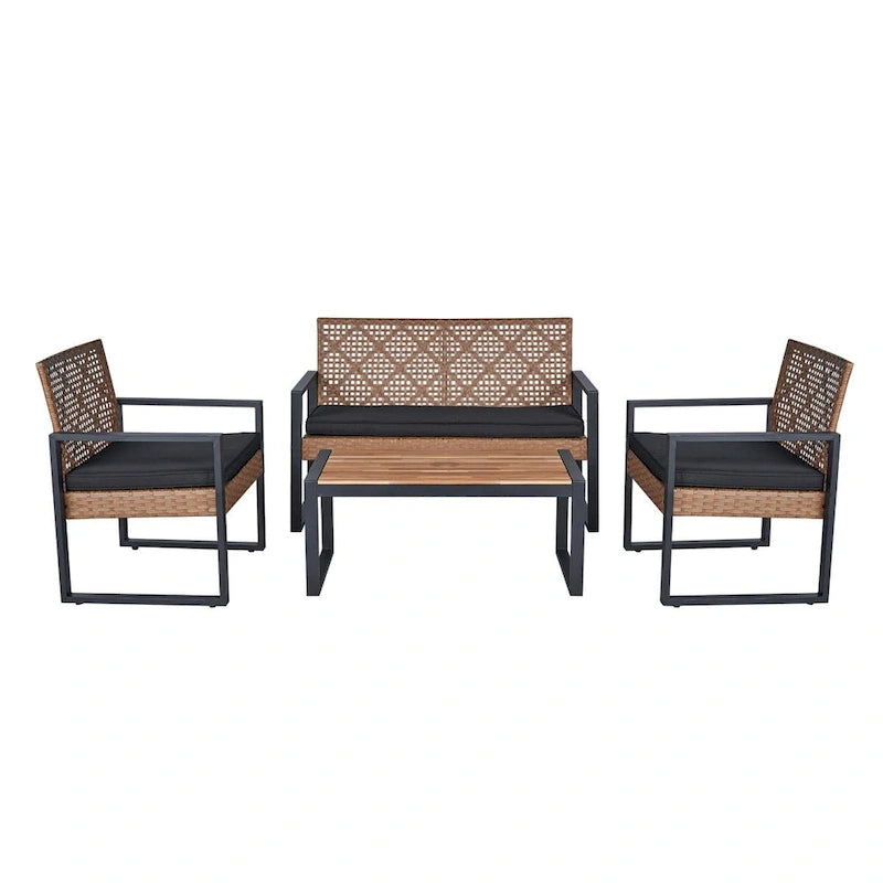 Ensemble de mobilier de patio 4 pièces WW