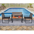 Ensemble de mobilier de patio 4 pièces WW