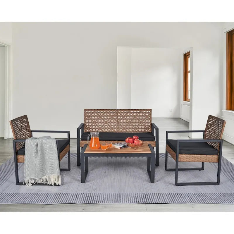 Ensemble de mobilier de patio 4 pièces WW
