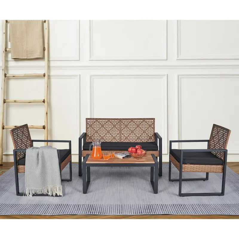 Ensemble de mobilier de patio 4 pièces WW