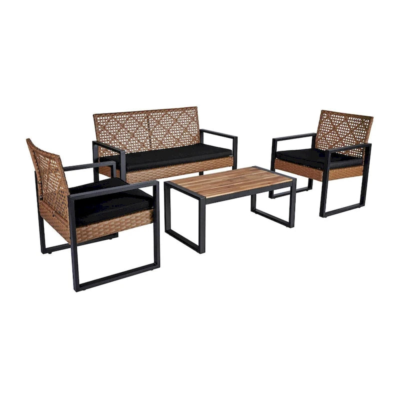 Ensemble de mobilier de patio 4 pièces WW
