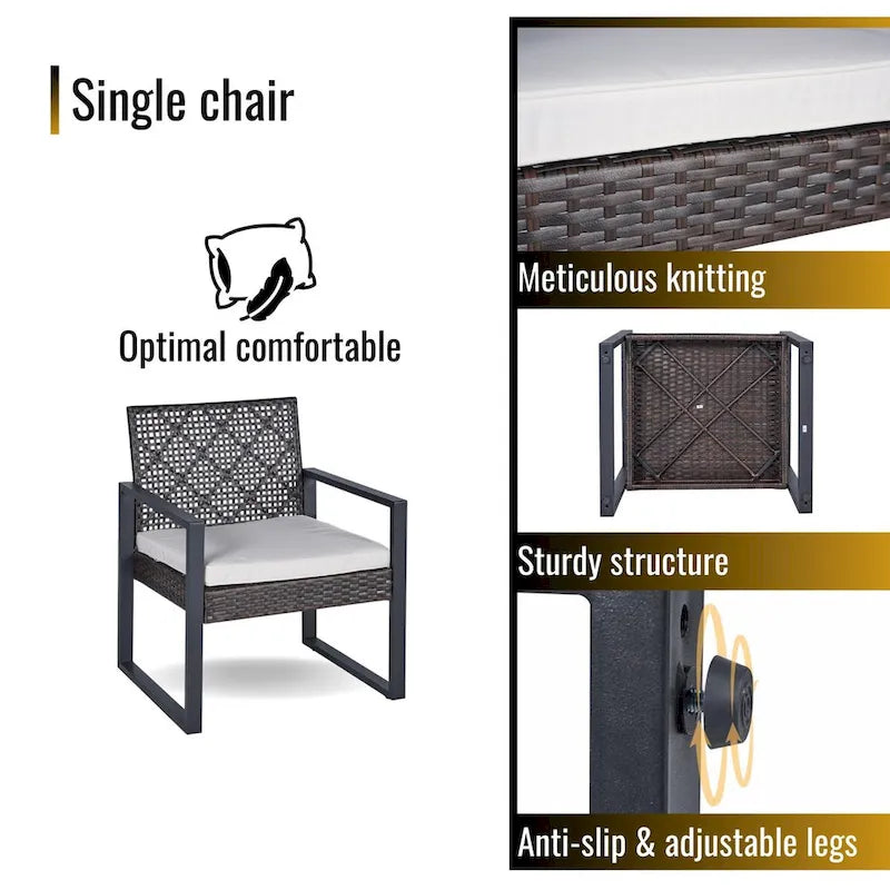 Ensemble de mobilier de patio 4 pièces WW