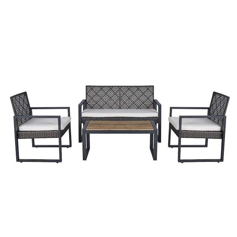 Ensemble de mobilier de patio 4 pièces WW